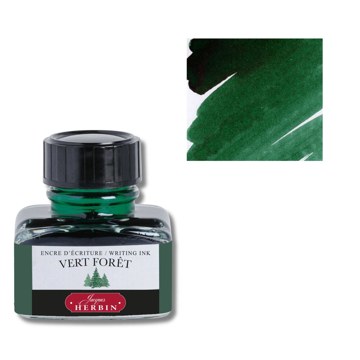 Herbin Fountain Pen Ink 30ml Bottle -40 Colors: Vert Foret (Forest Green)