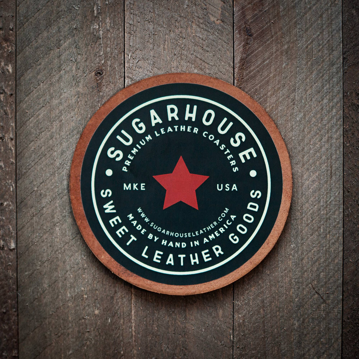 Yeehaw! Leather Coaster