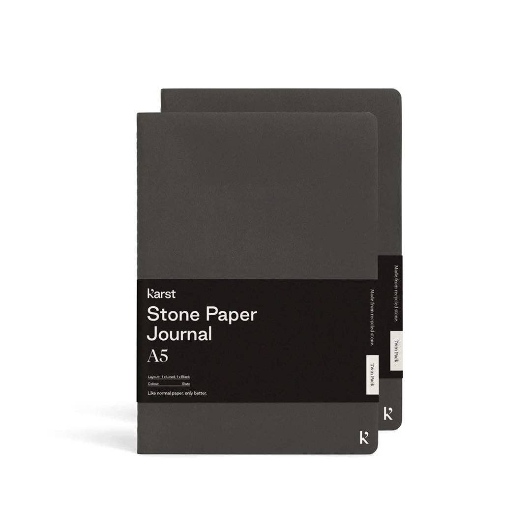 Karst - A5 Softcover Daily Journal Twin Pack: Slate