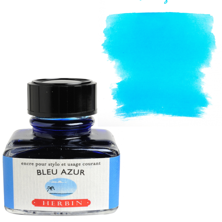Herbin Fountain Pen Ink 30ml Bottle -40 Colors: Vert Foret (Forest Green)