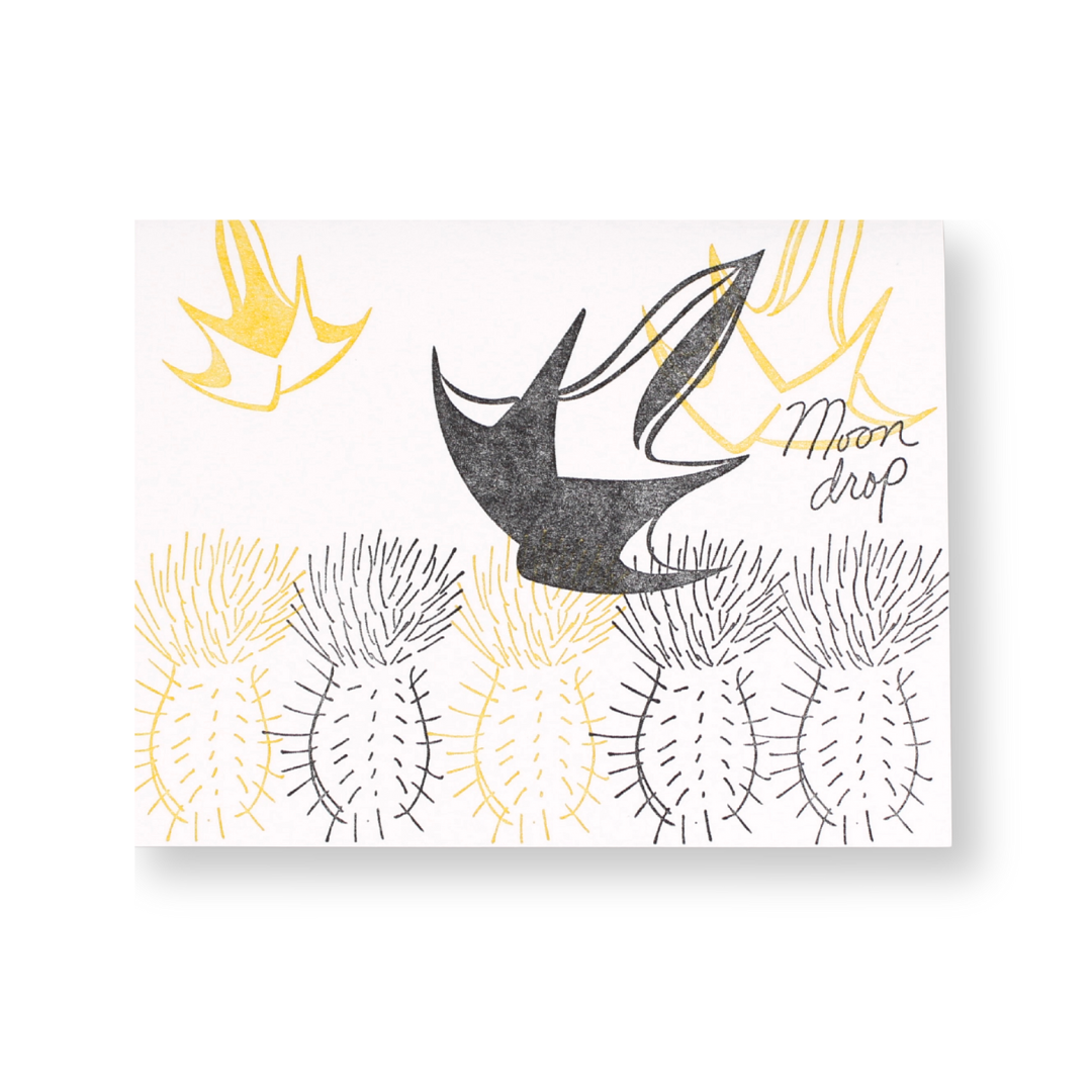 Floral Note Card - Moondrop