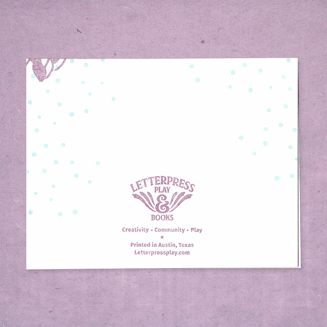 Beautiful Floral Letterpress Birthday Card