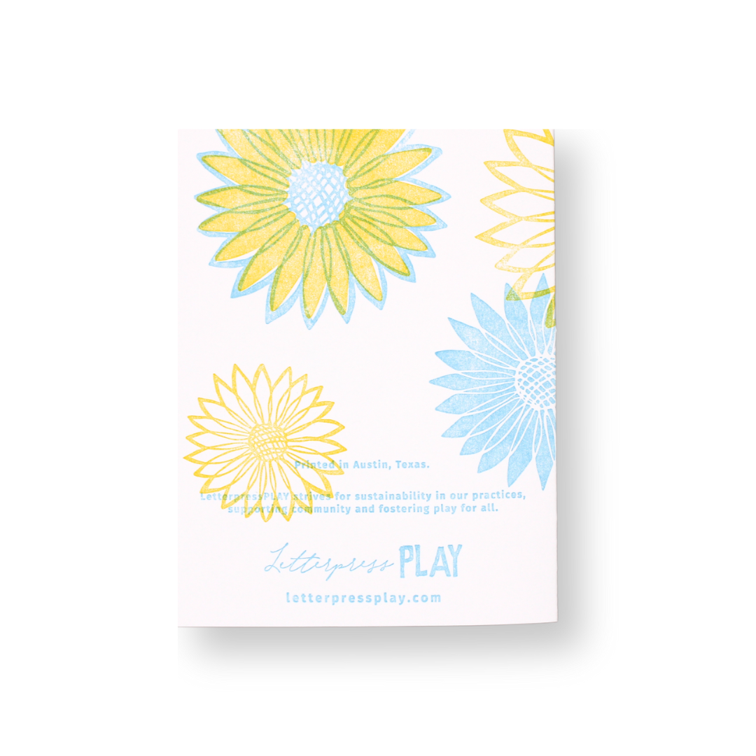 Vertical Floral Greeting Card - Sunflower