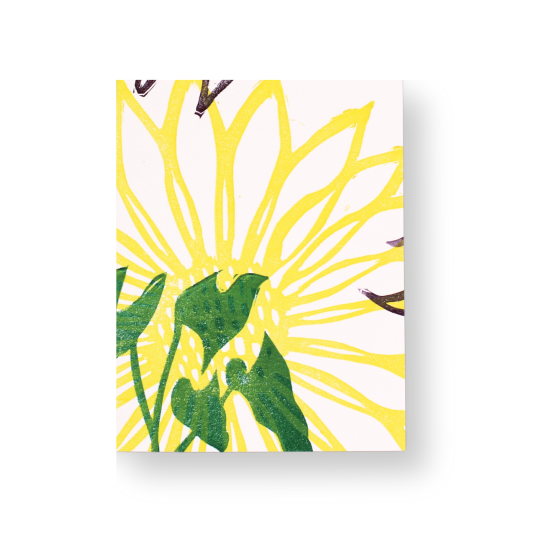 Block-Printed Greeting Card - Bamboo