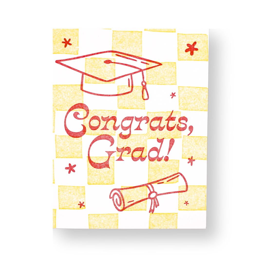 Congrats Grad Letterpress Card