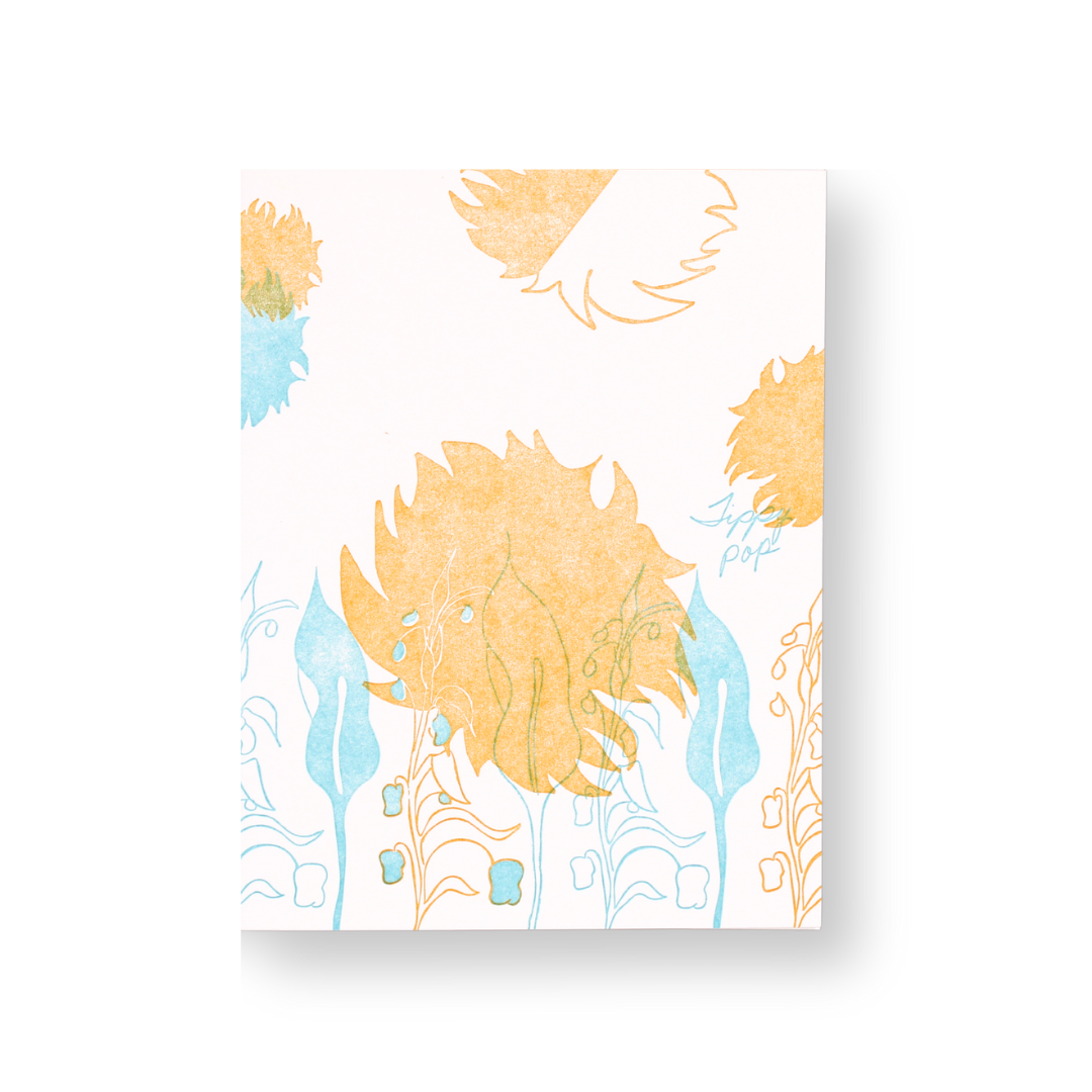Vertical Floral Greeting Card - Lantern