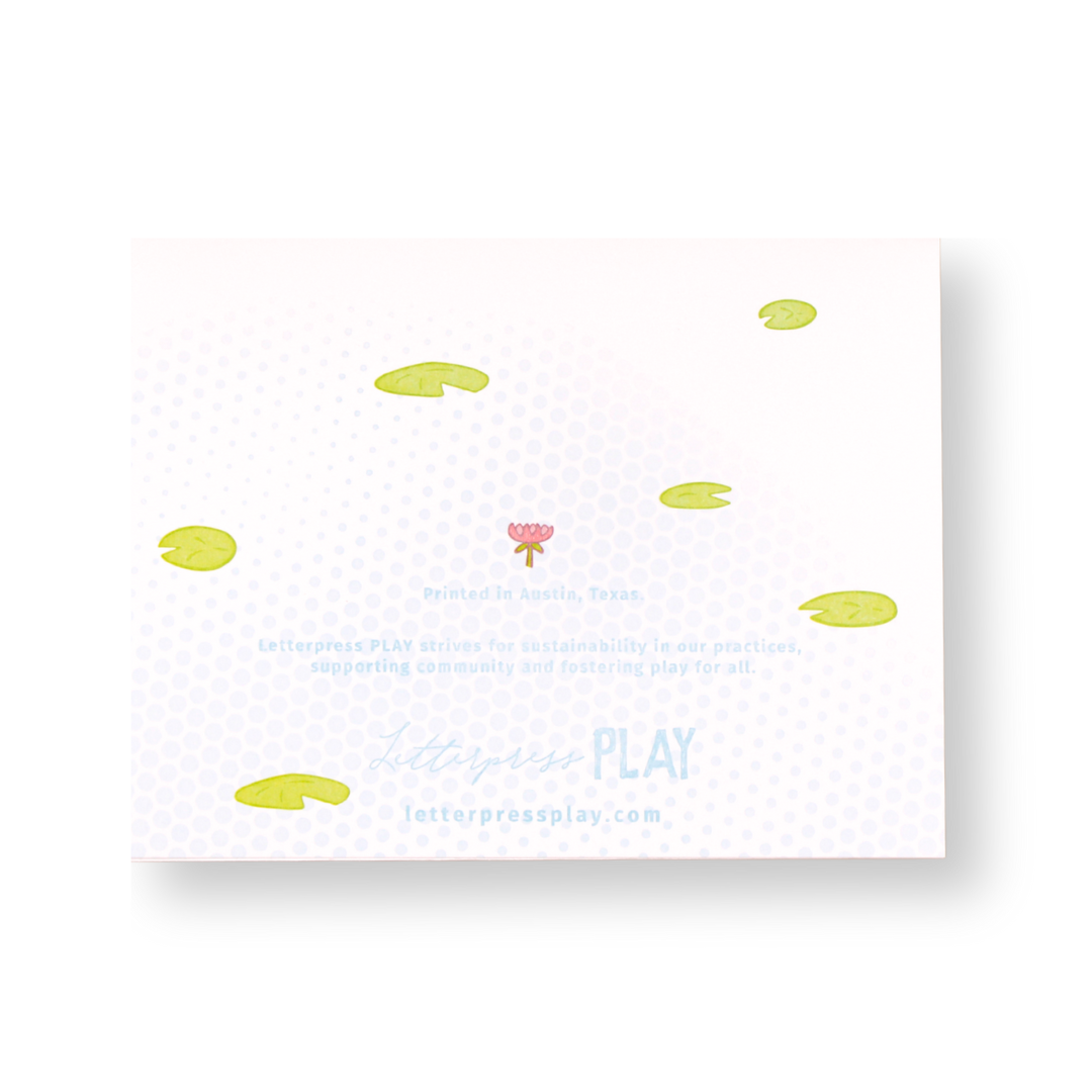 Congratulations Frog Letterpress Card