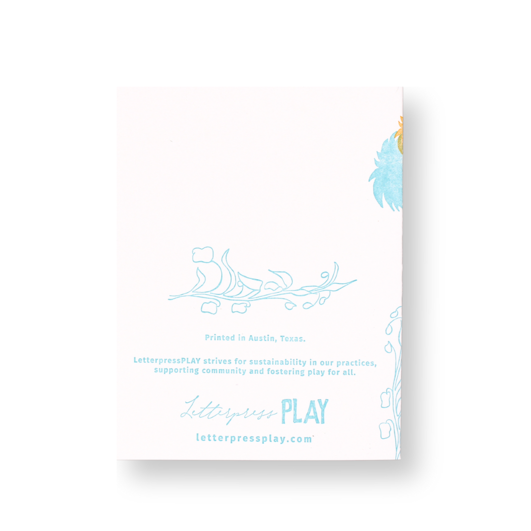 Vertical Floral Greeting Card - Lantern