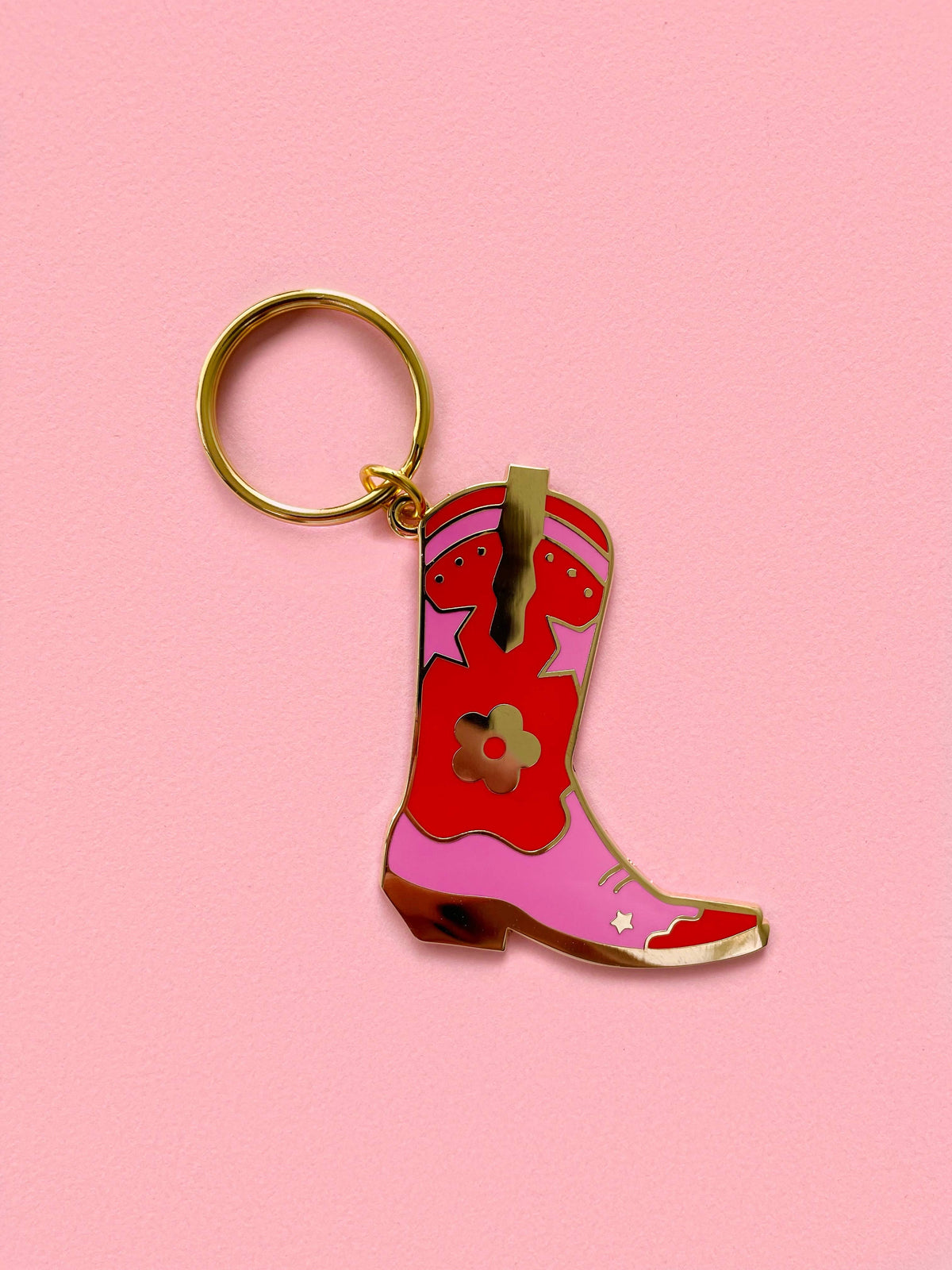 Cowgirl/Cowboy Boot Enamel Keychain