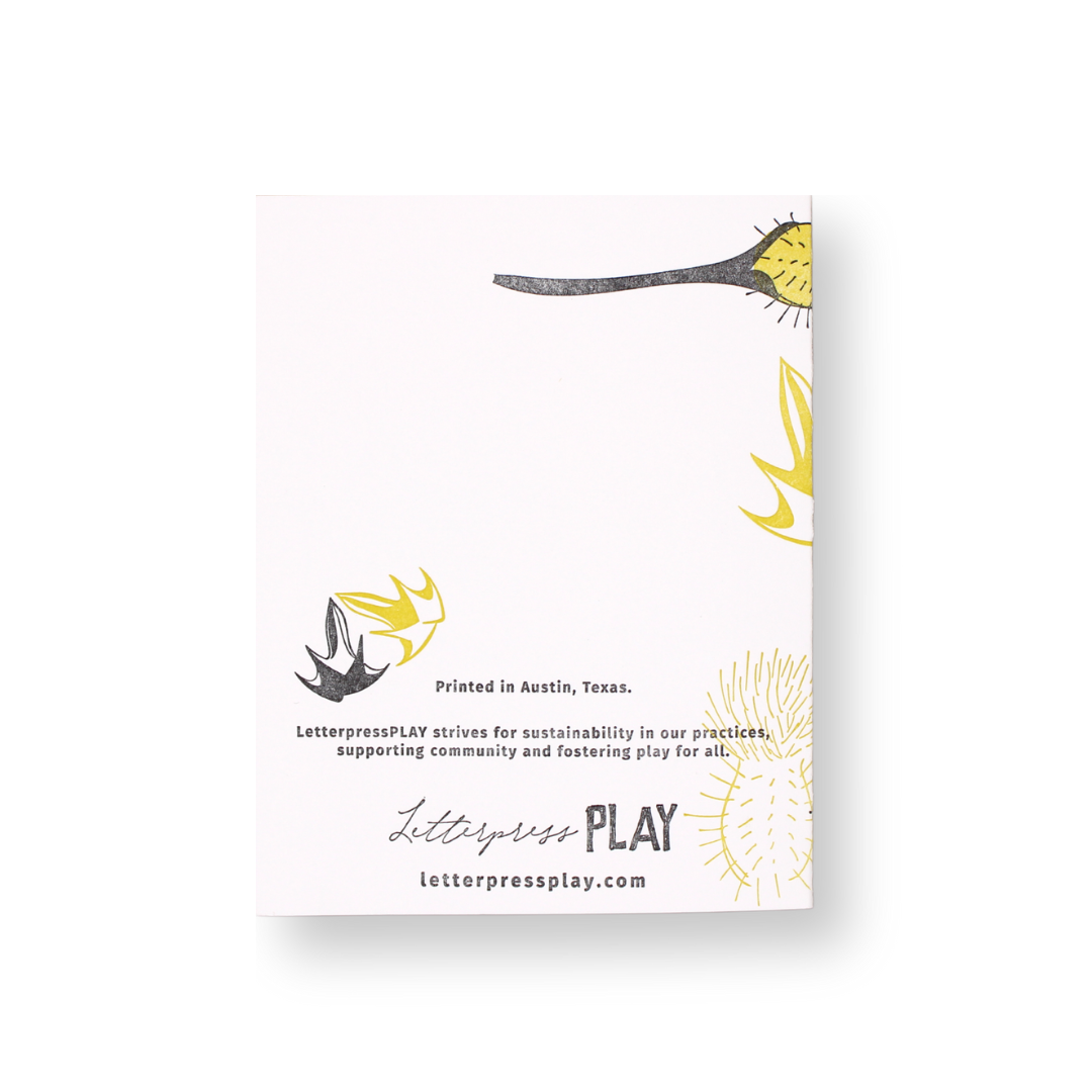 Vertical Floral Greeting Card - Moondrop