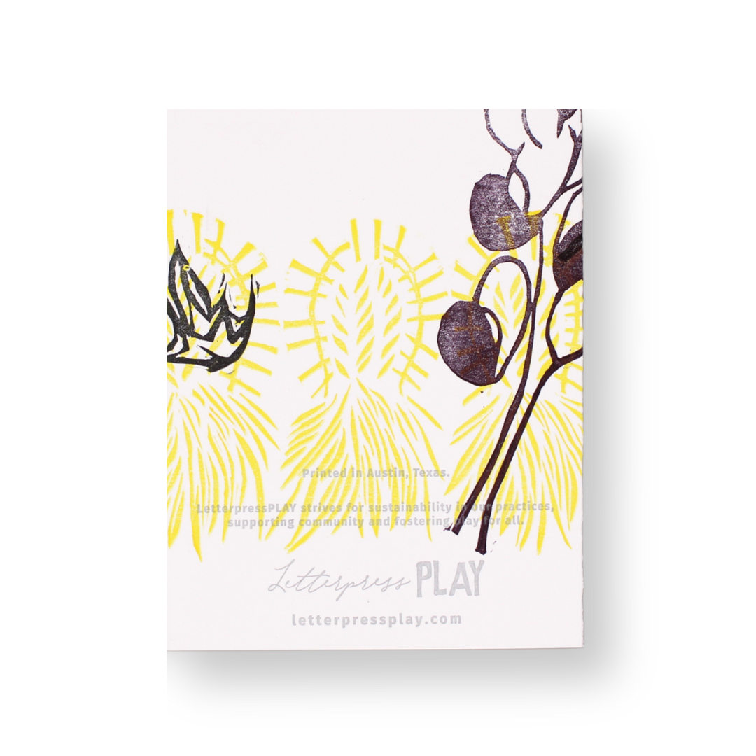 Block-Printed Greeting Card - Moondrop