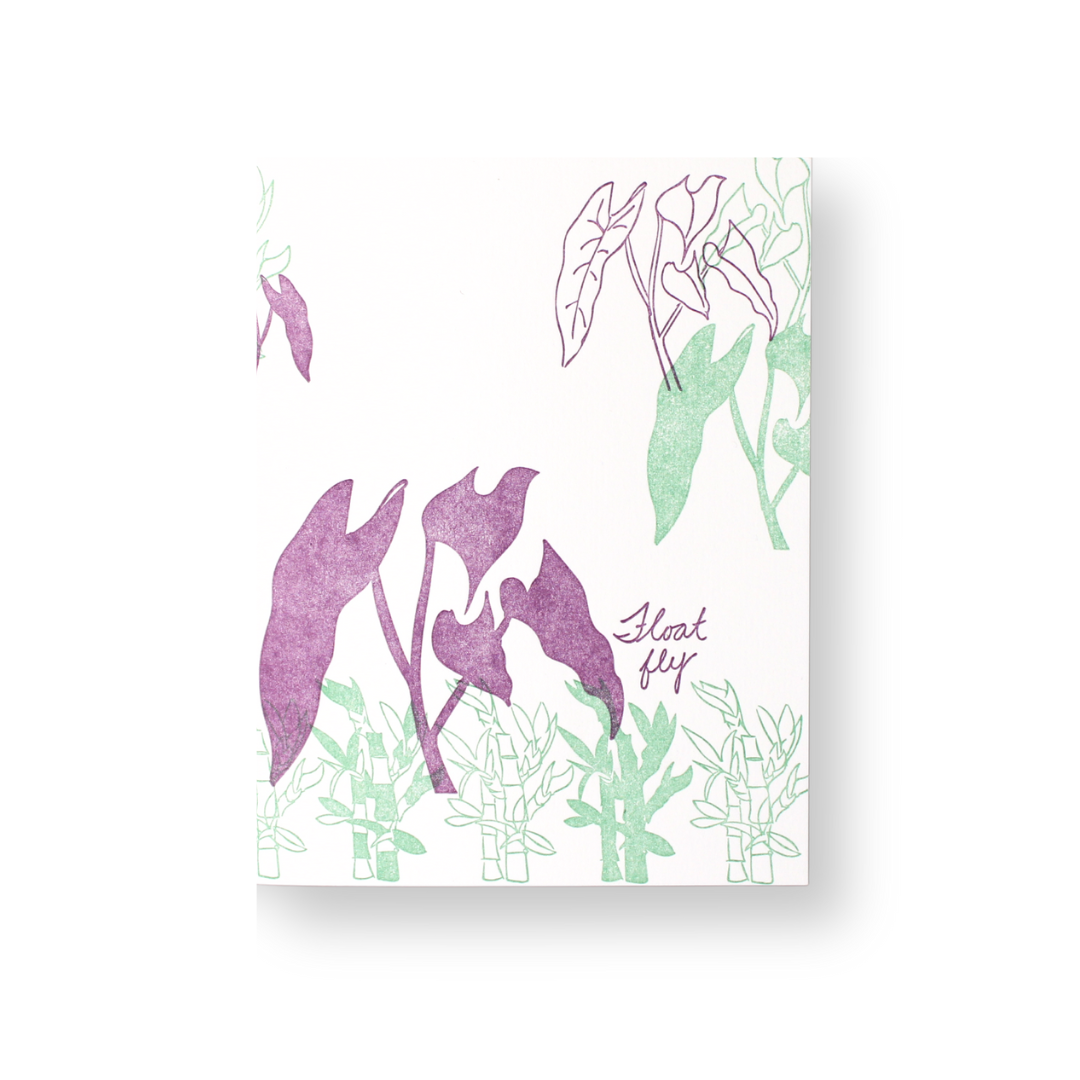 Vertical Floral Greeting Card - Bamboo