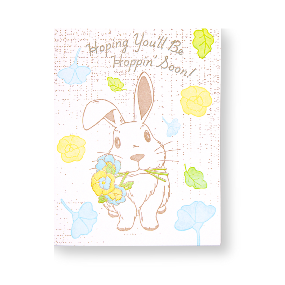 Bunny Get Well Soon Letterpress Card