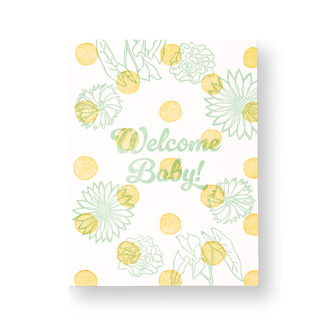 Welcome Baby Letterpress Card