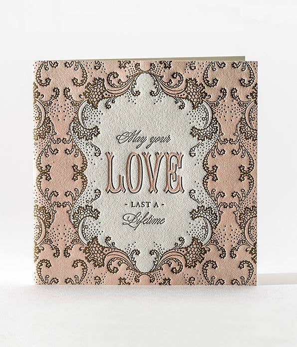 Wed, Gilded Love - Greeting Card