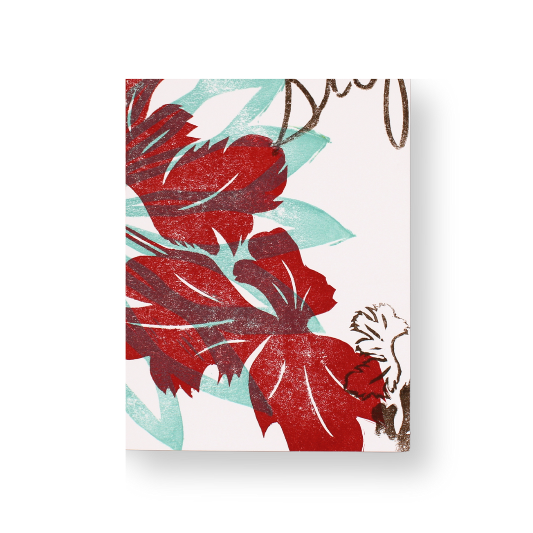 Block-Printed Greeting Card - Herbs