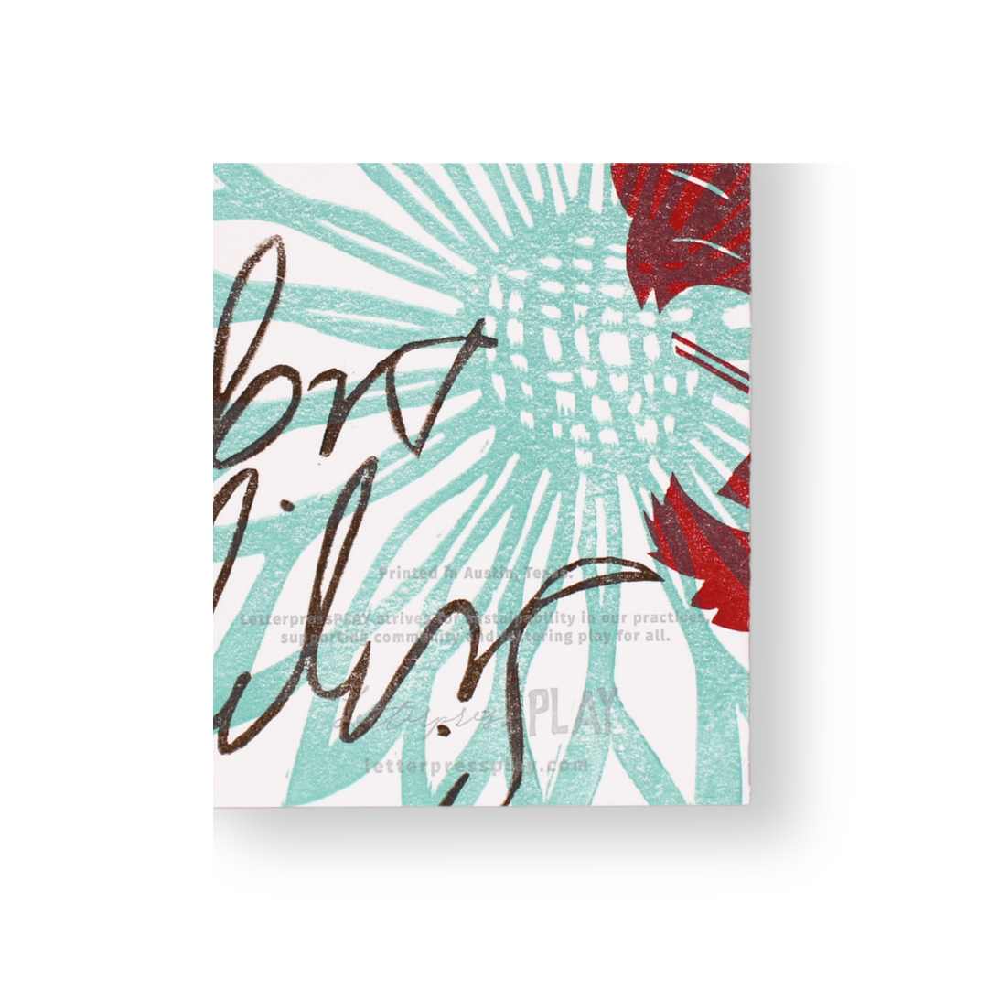 Block-Printed Greeting Card - Herbs