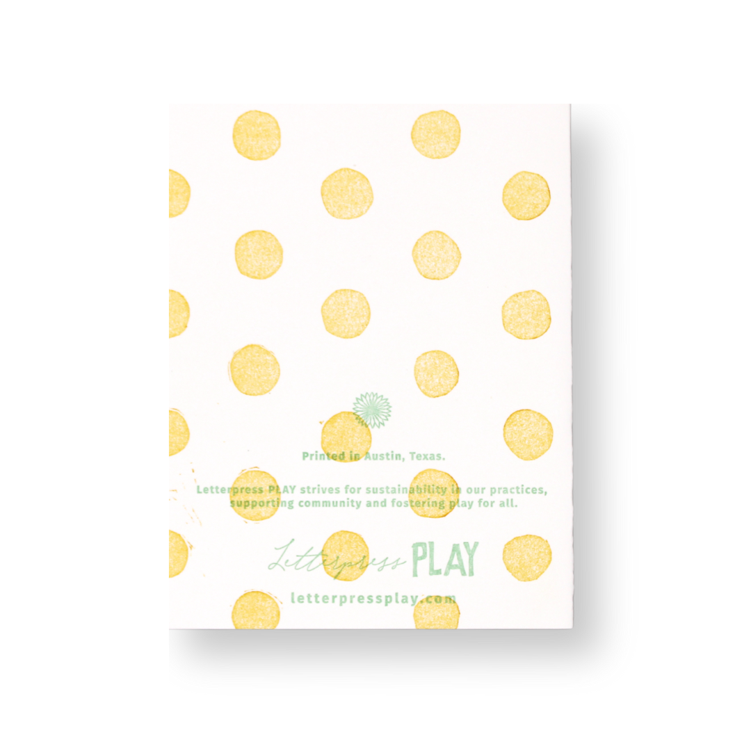 Welcome Baby Letterpress Card