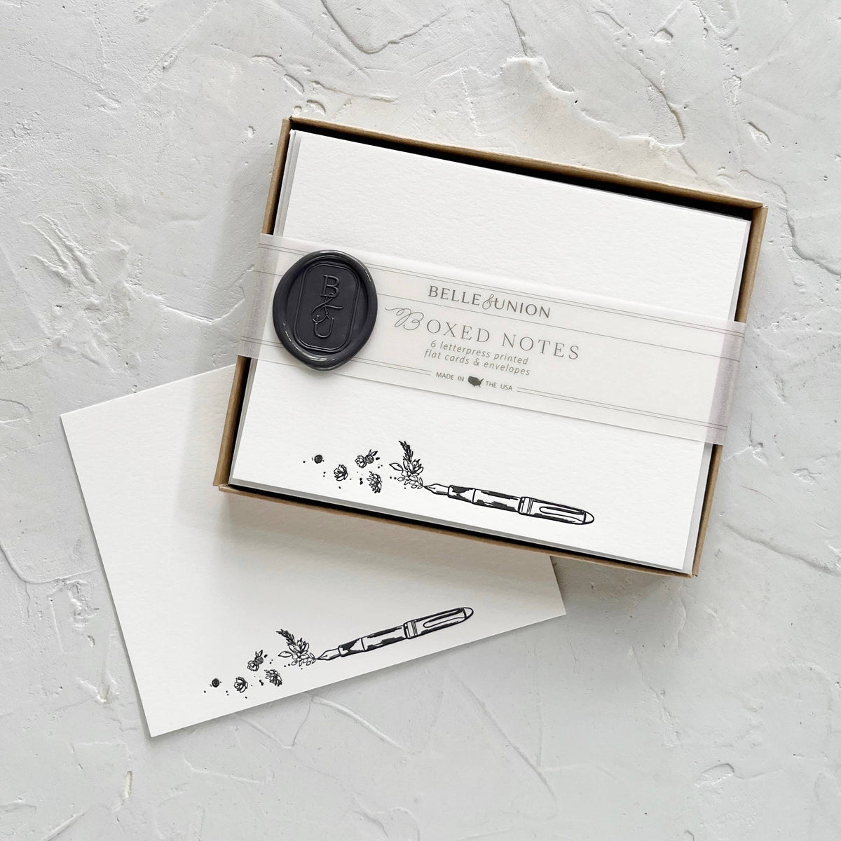Flourish Fountain Pen Boxed Notes (Set of 6)