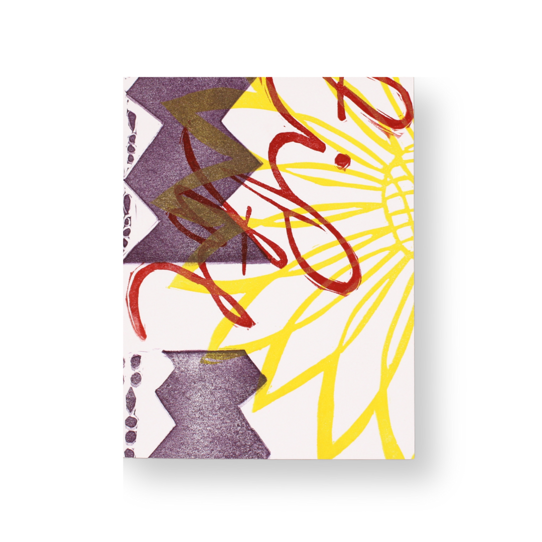 Block-Printed Greeting Card - Tip Toe