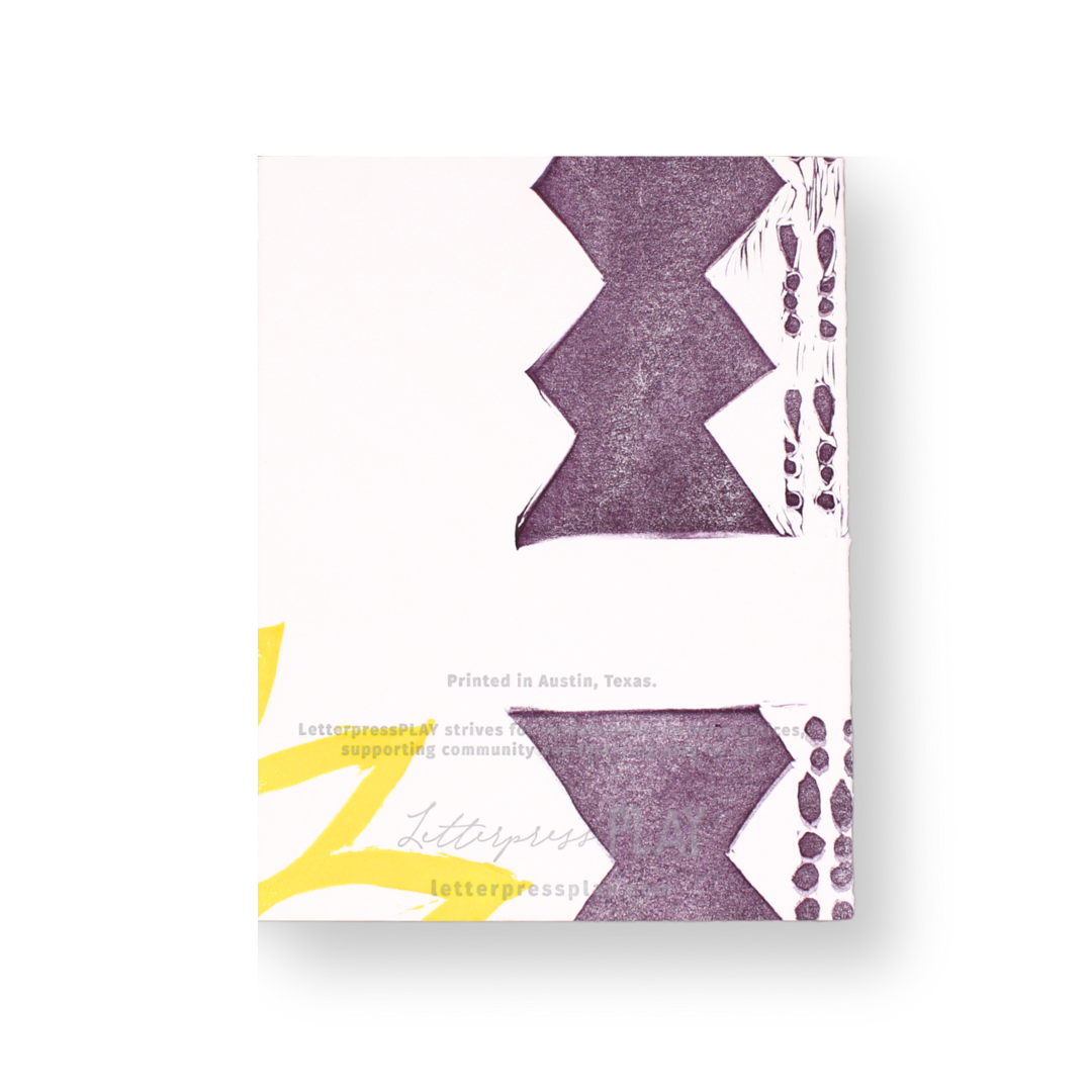 Block-Printed Greeting Card - Tip Toe