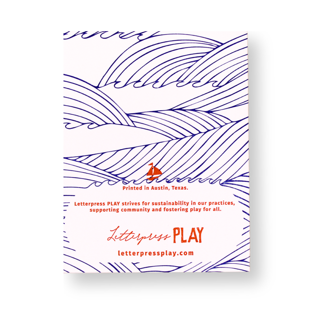 Boat and Ocean Letterpress Card