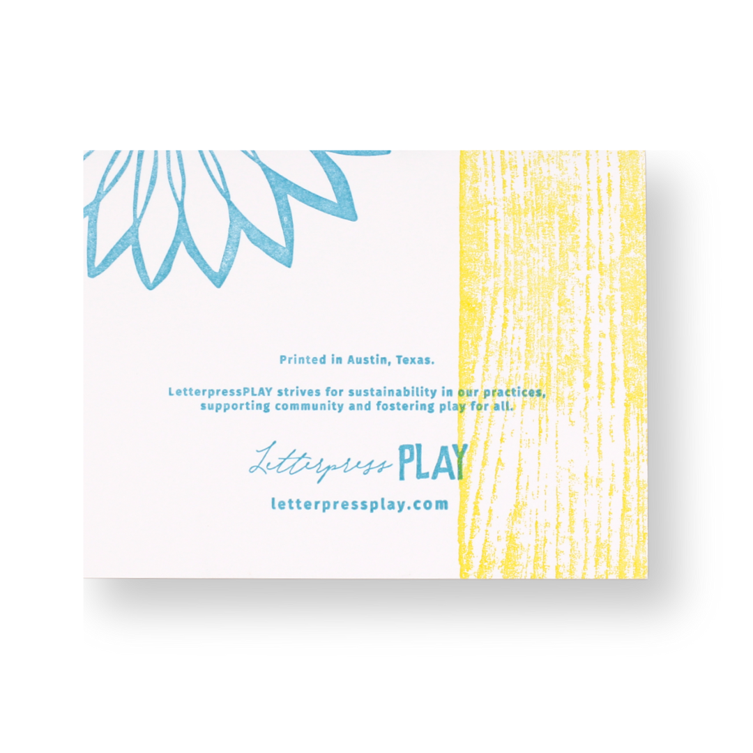 Floral Note Card - Sunflower
