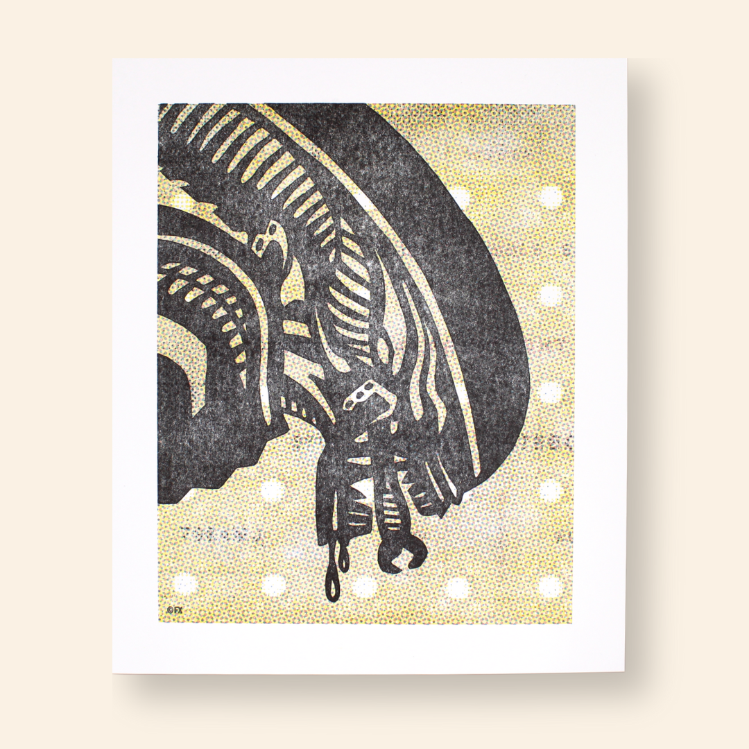 Alien: Earth "Xenomorph & MU/TH/UR" Letterpress Print