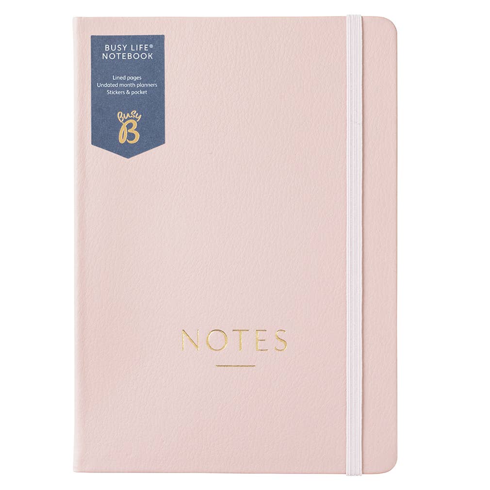 A5 Busy Life Notebook - Pink Faux