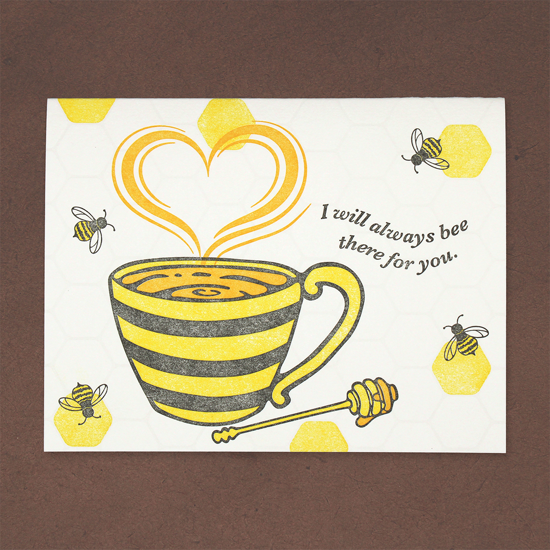Bee Sympathy Letterpress Card