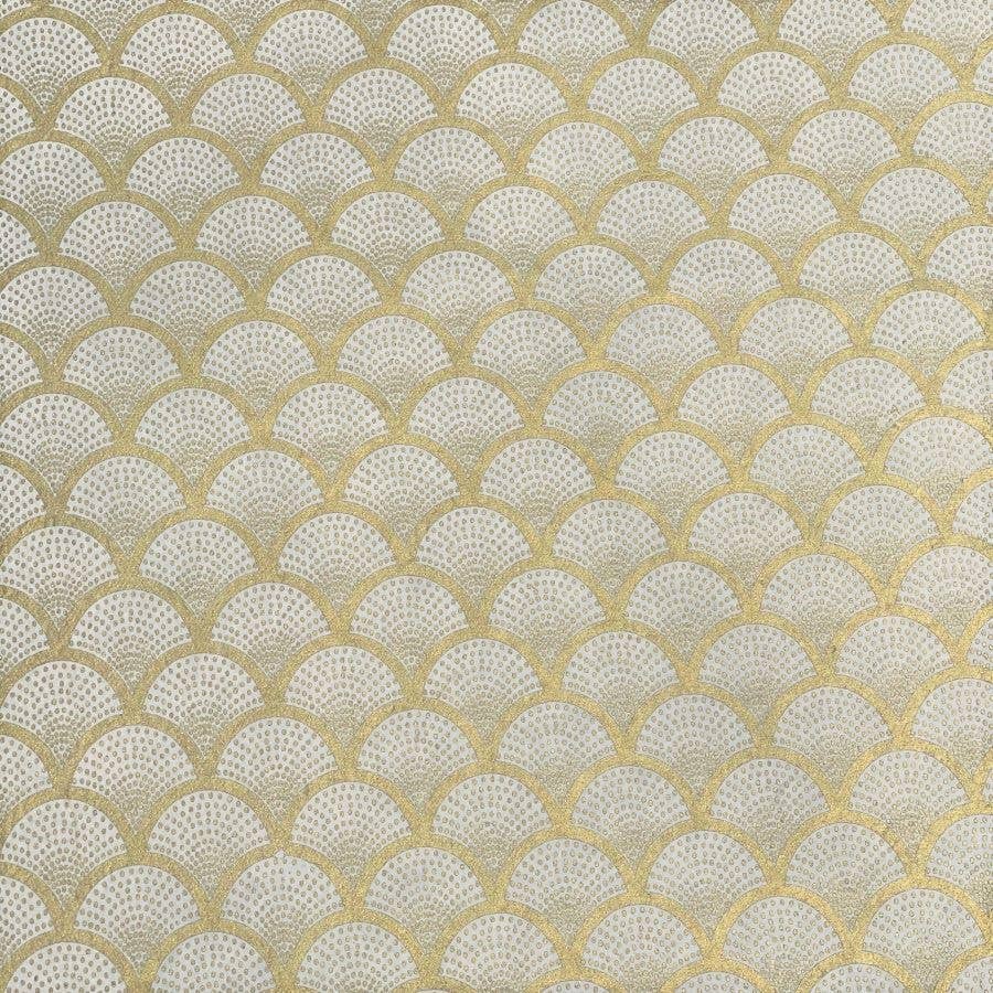 20x30 Gold Scallop w dots, handmade paper