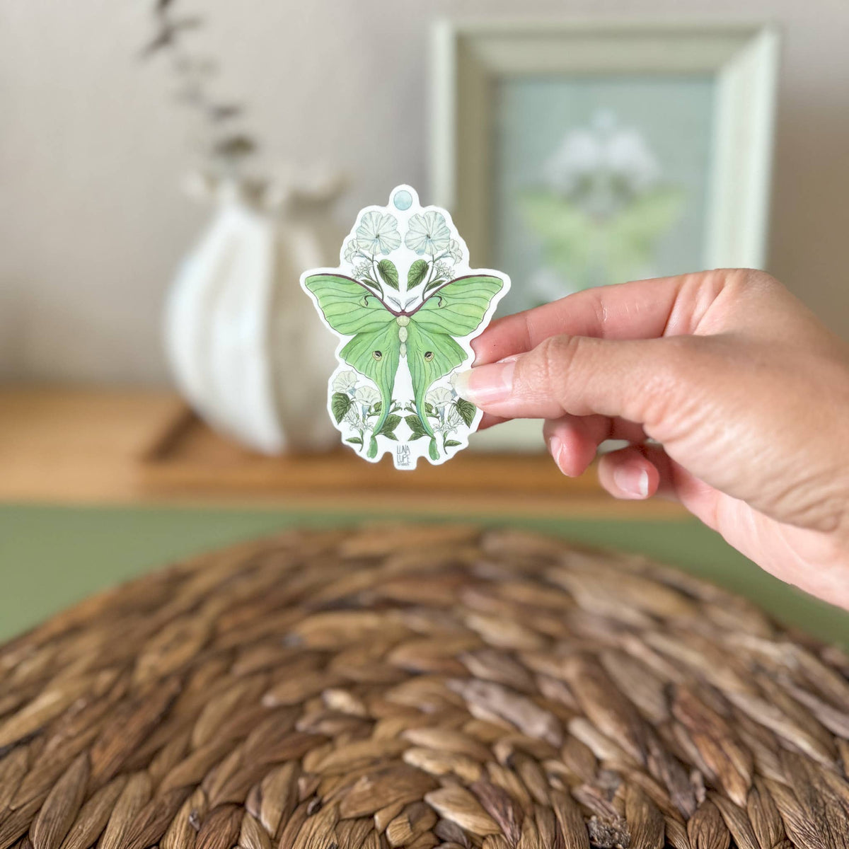 Luna Moth Vinyl Sticker