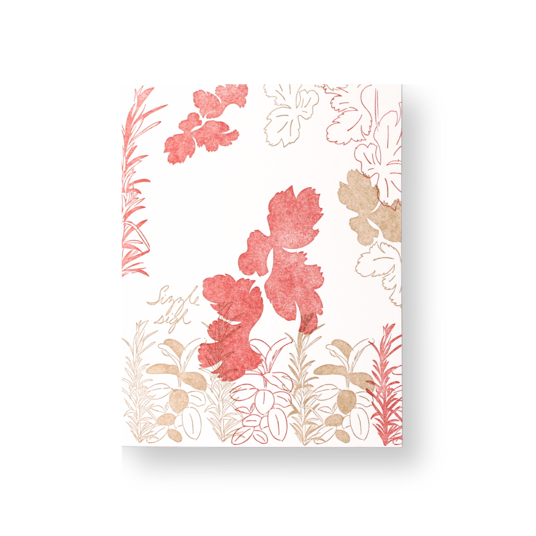 Vertical Floral Greeting Card - Herbs