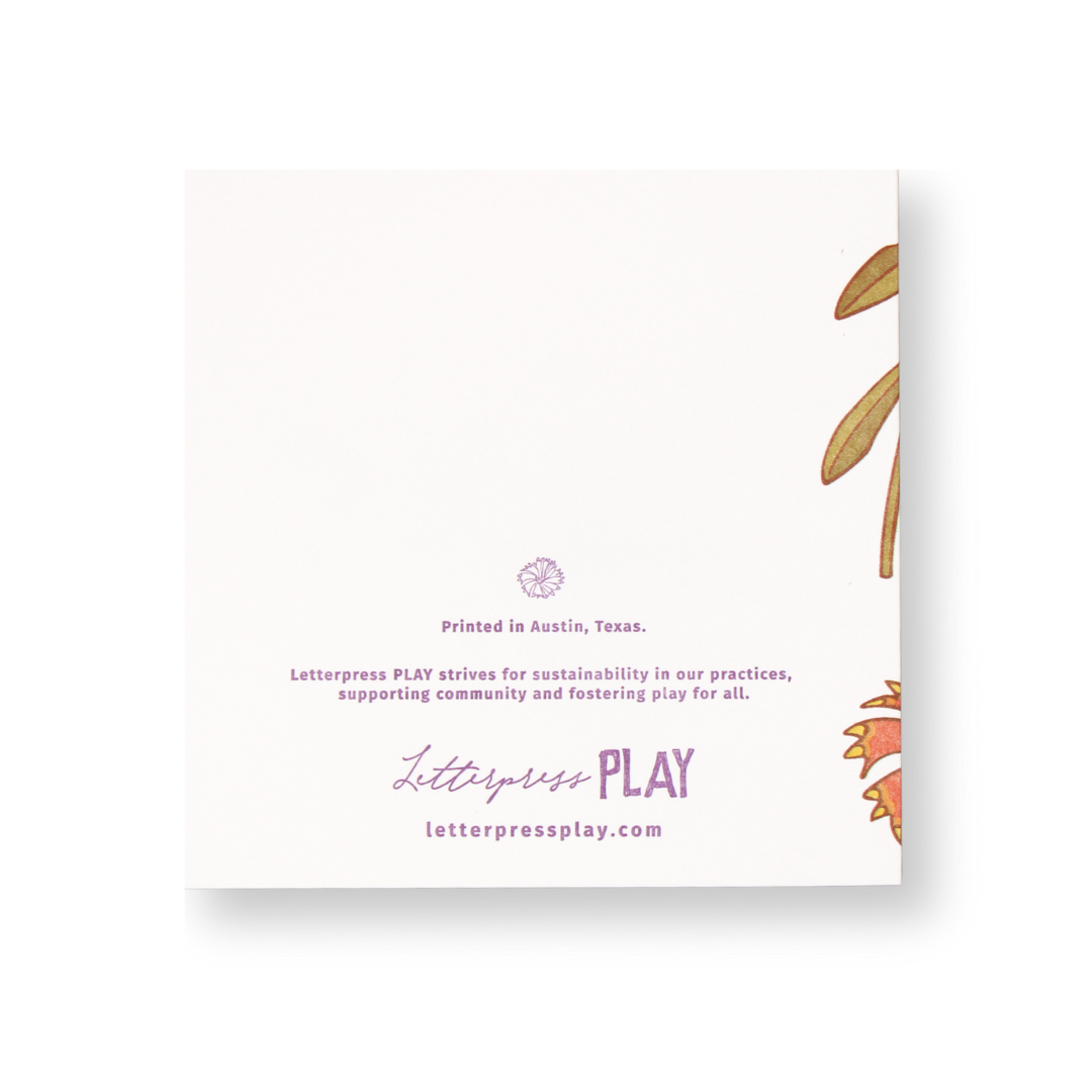 Floral Sympathy Letterpress Card