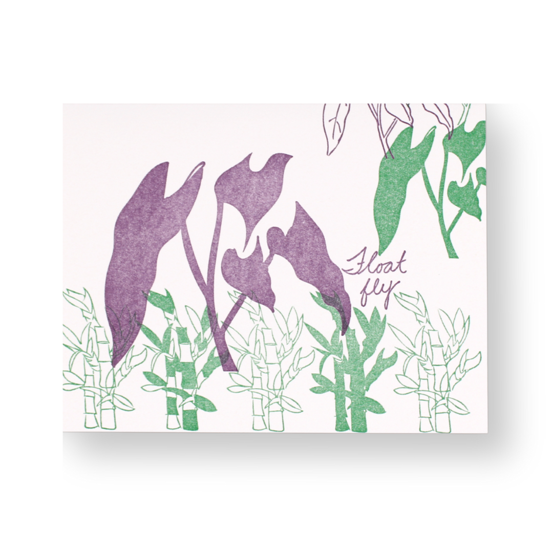 Floral Note Card - Bamboo