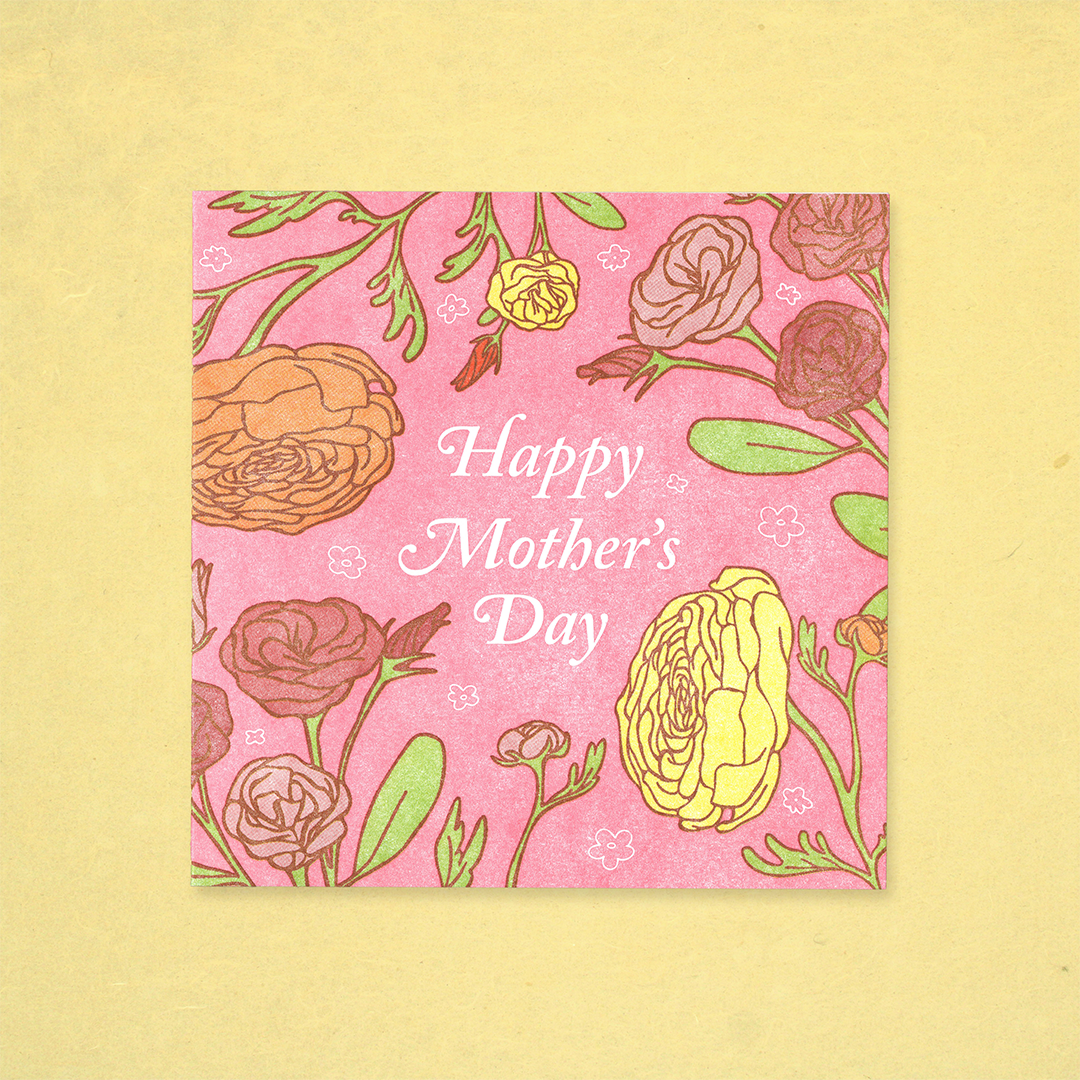 Happy Mother's Day Floral Letterpress Card