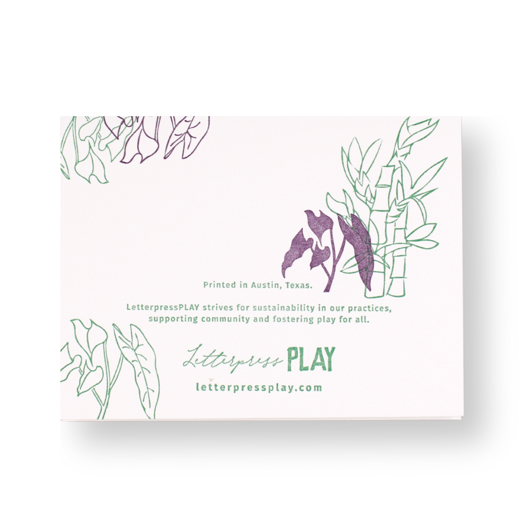 Floral Note Card - Bamboo
