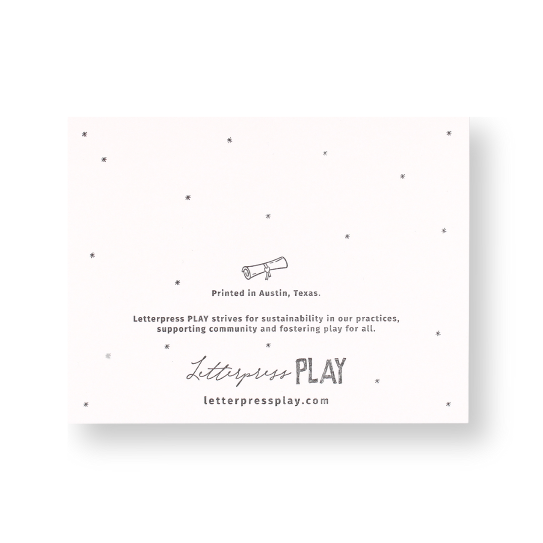Congrats Beautiful Graduation Letterpress Card