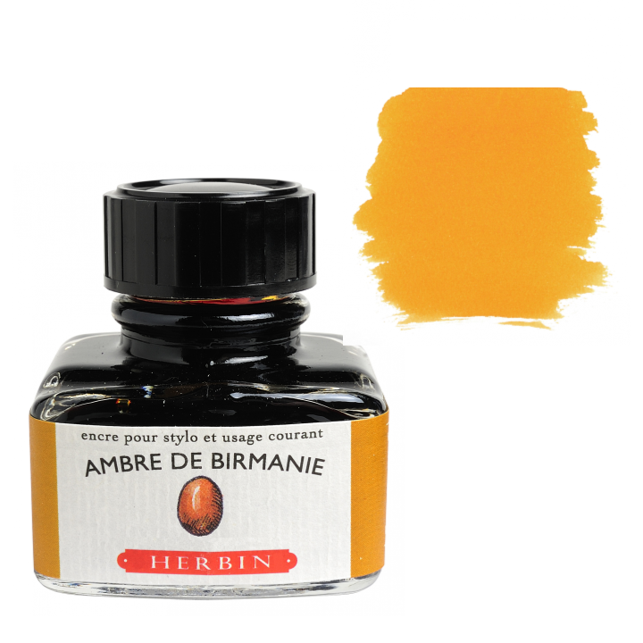 Herbin Fountain Pen Ink 30ml Bottle -40 Colors: Vert Foret (Forest Green)