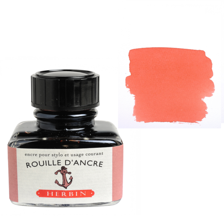 Herbin Fountain Pen Ink 30ml Bottle -40 Colors: Vert Foret (Forest Green)