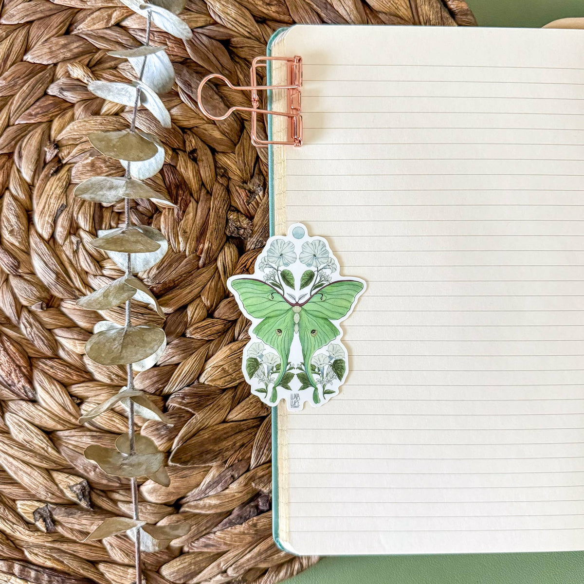 Luna Moth Vinyl Sticker