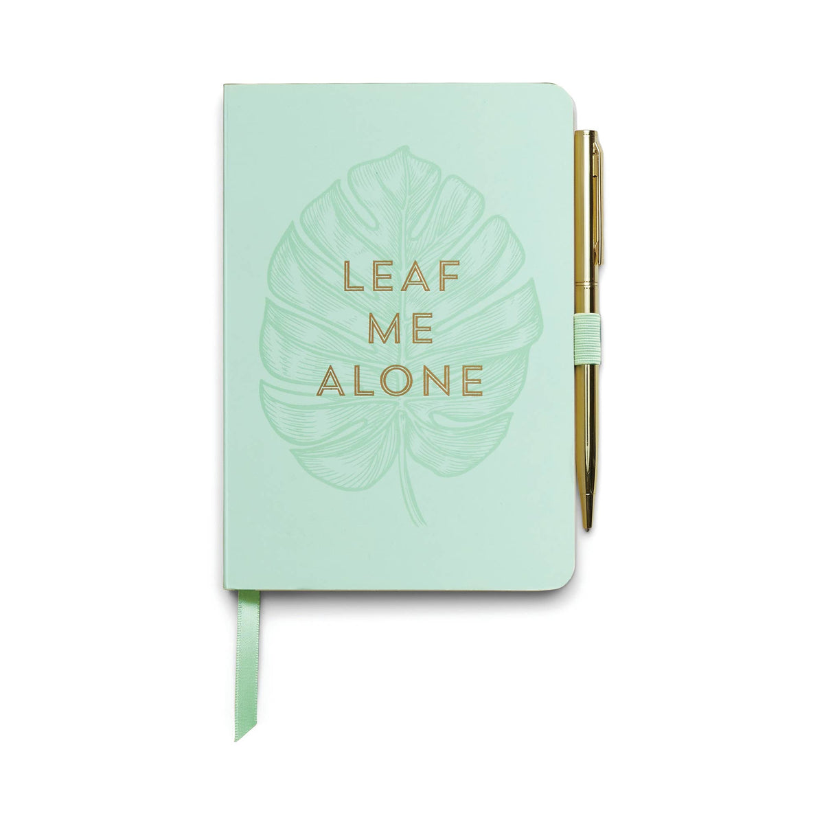VINTAGE SASS NOTEBOOK WITH PEN - LEAF ME ALONE