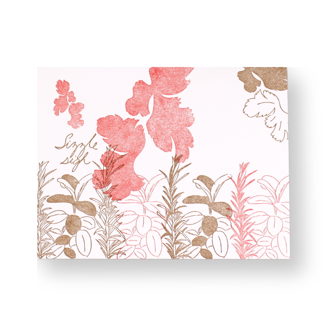 Floral Note Card - Herbs