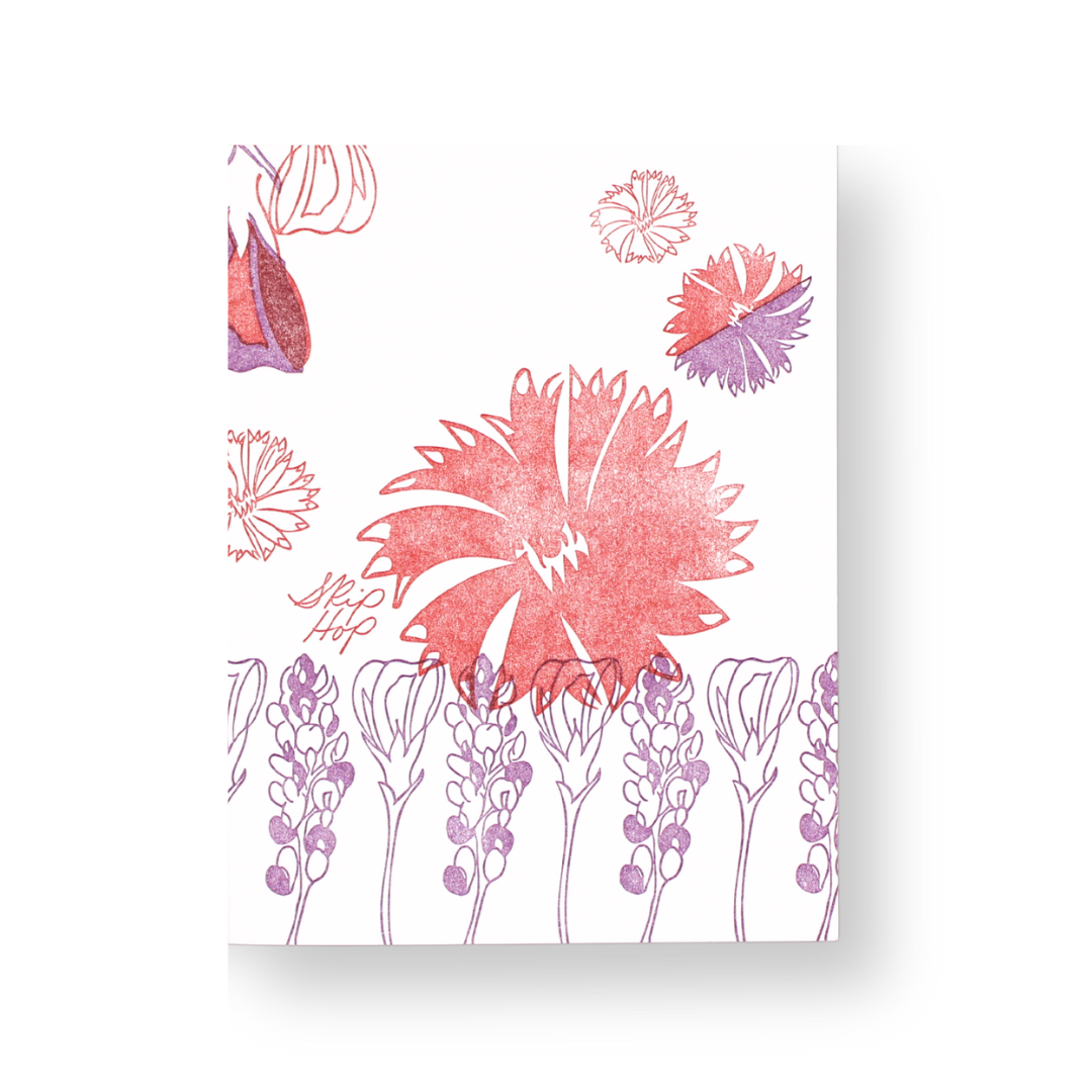 Vertical Floral Greeting Card - Wildflower