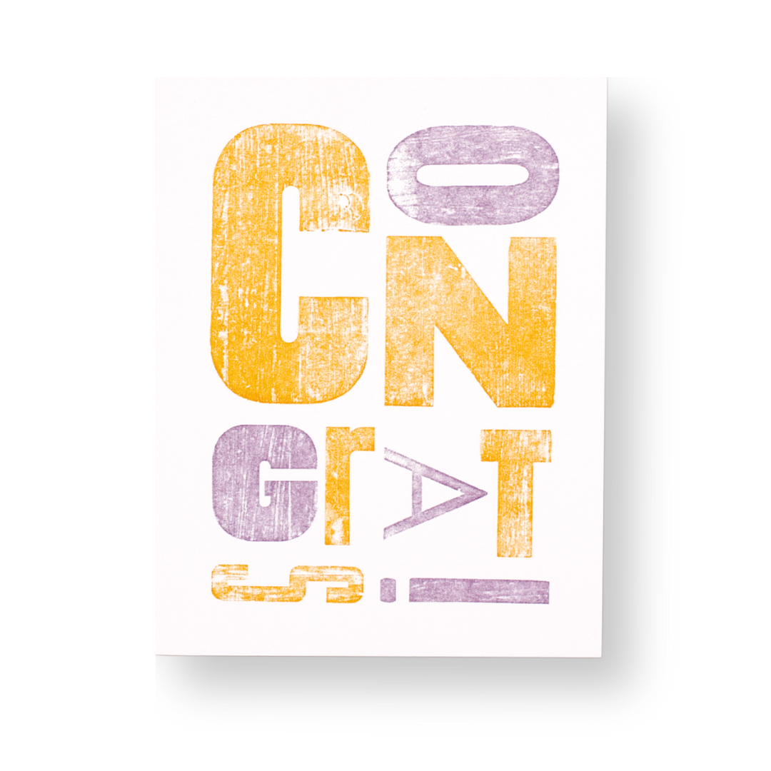 Congrats Card - Orange