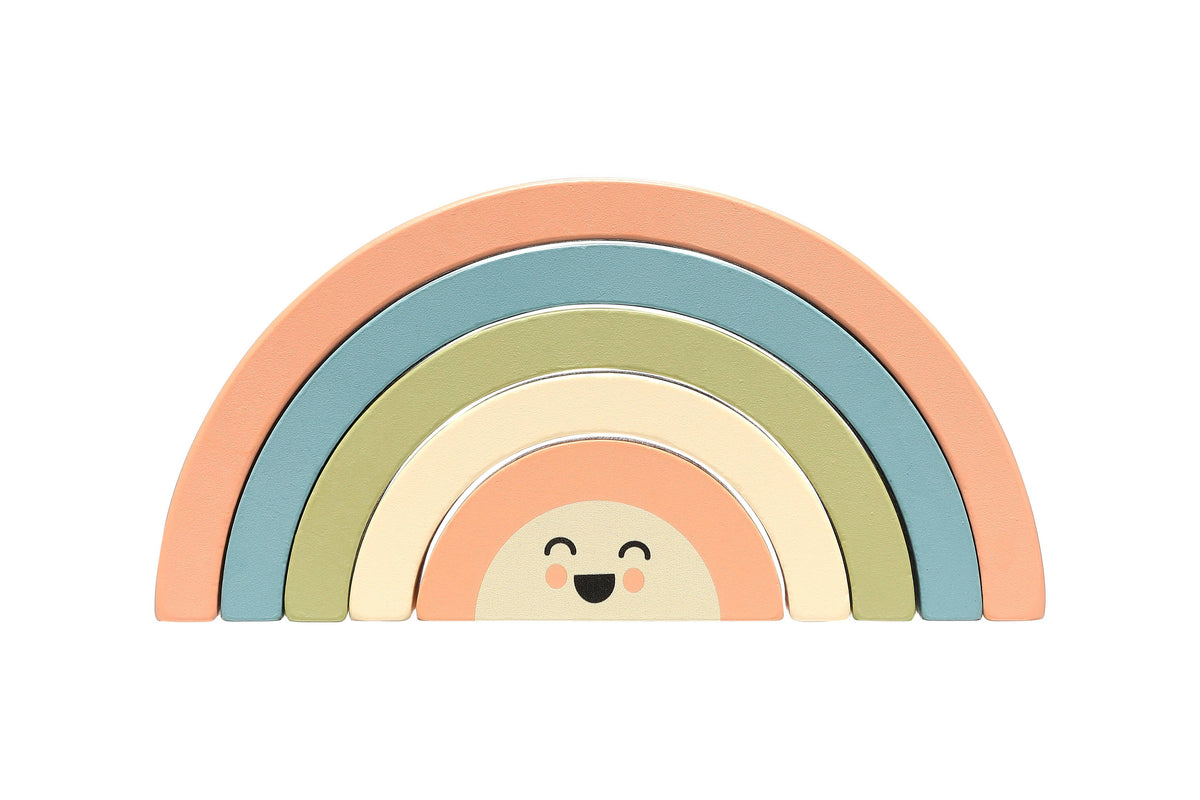 Wooden Stacking Rainbow Baby & Toddler Toy Nursery Decor