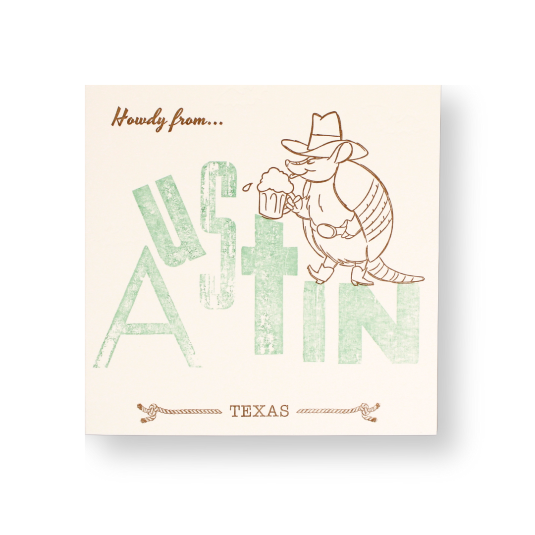Austin City Letterpress Card