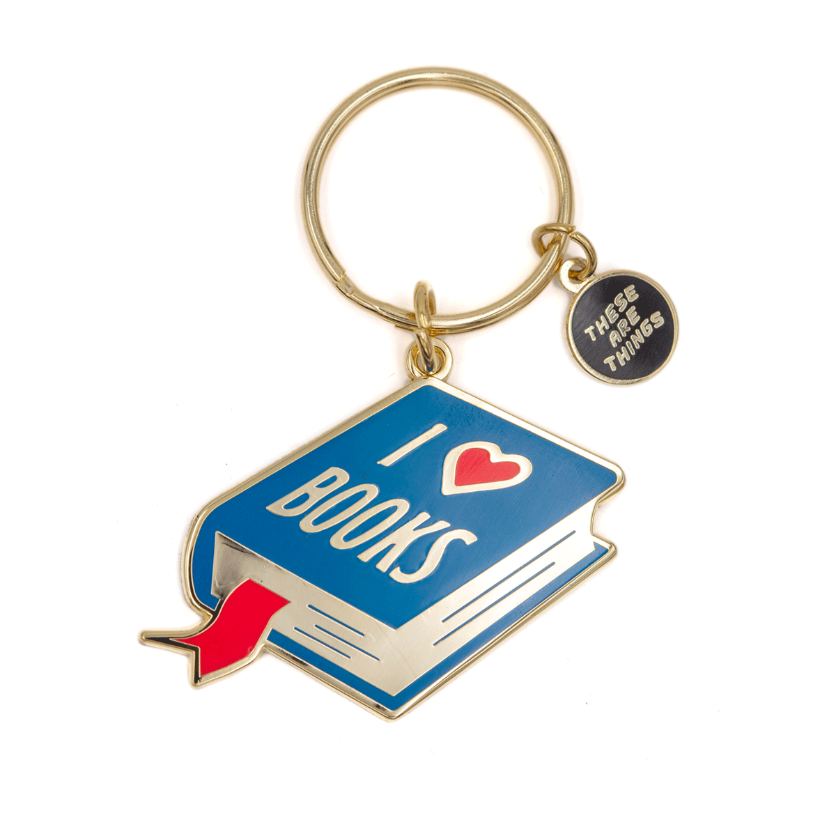 "I Heart Books" Enamel Keychain