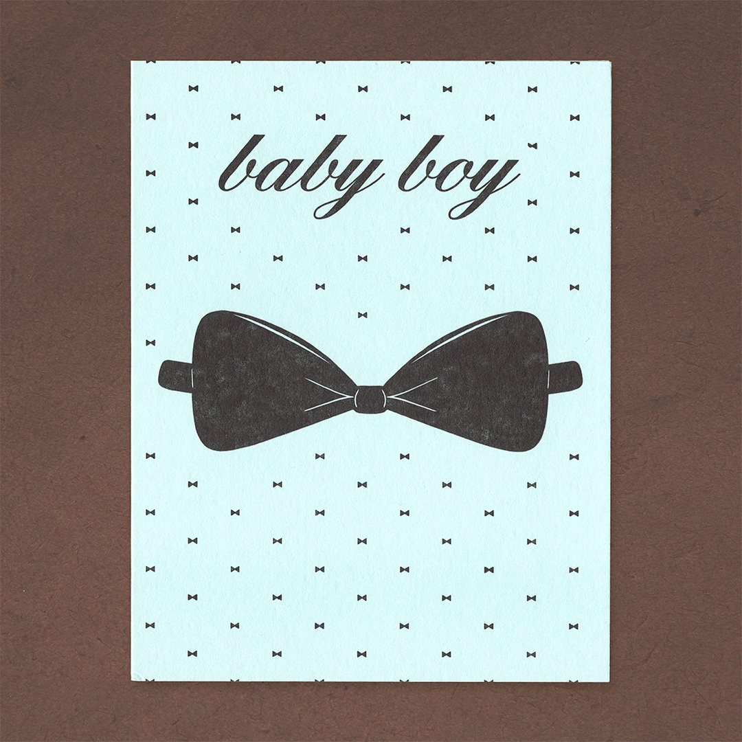 Baby Boy Letterpress Card
