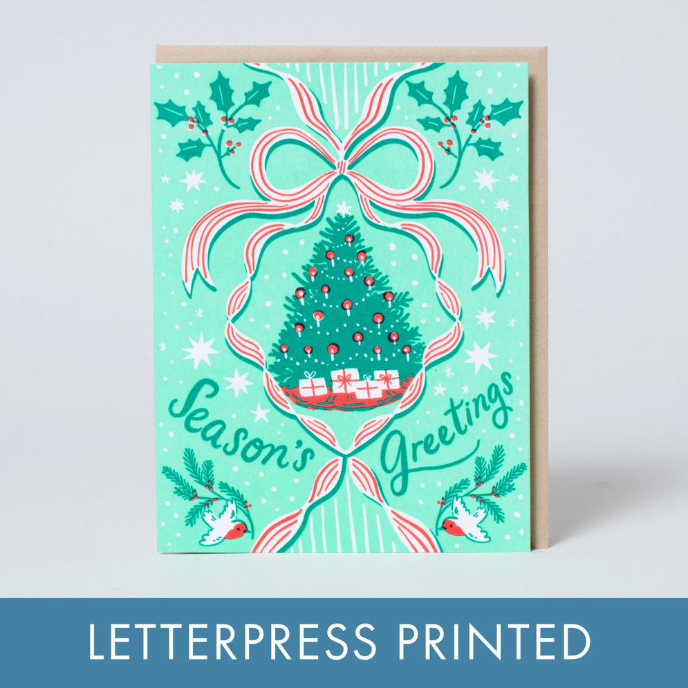 Vintage Tree Holiday Letterpress Card by Hello!Lucky: Paper tab